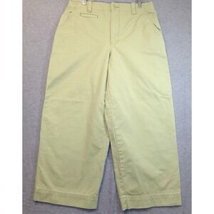 Madewell Pants Womens Pale Green Size 12 Relaxed Chino Wide Leg Pants Cropped